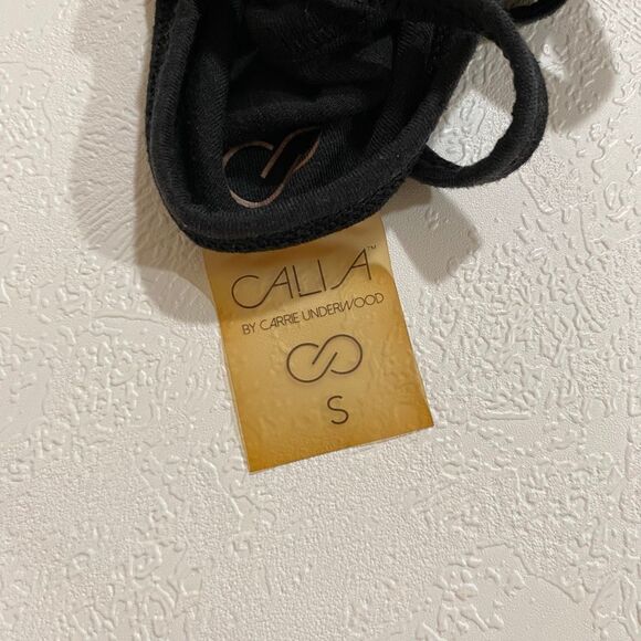 Calia by Carrie Underwood Black Strappy Back Tank Top Size Small Activewear - Picture 3 of 4